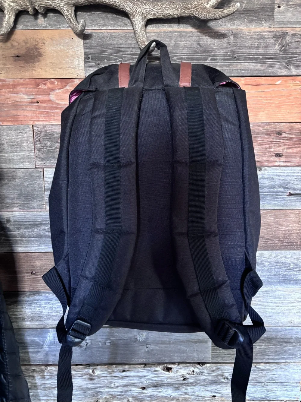 Herschel Supply Company Black Backpack with Brown Straps
